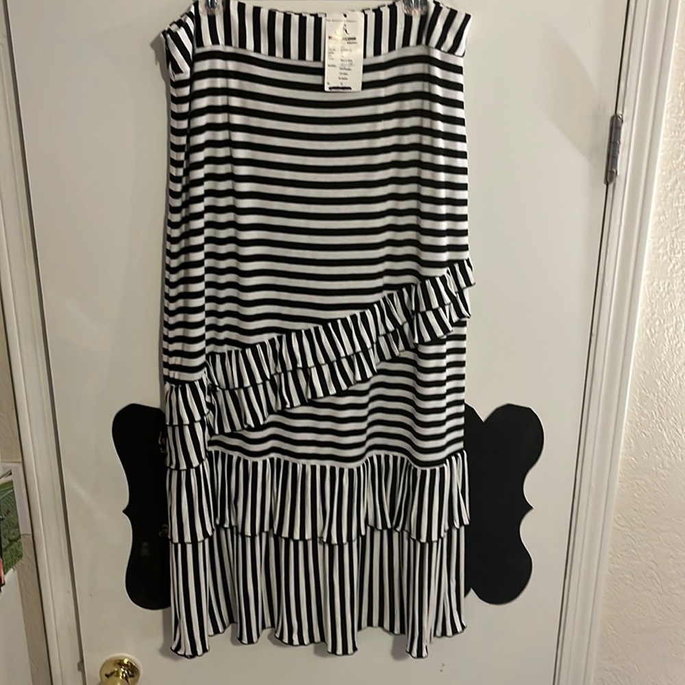 NWT | Sharon Tang | B&W Striped Skirt